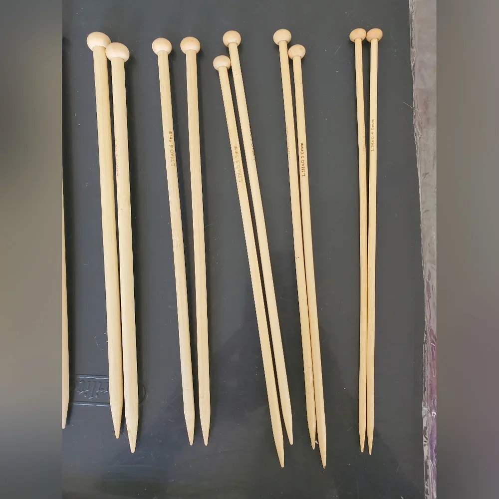 🛍️BUNDLE ONLY ITEM🛍️ Wood Knitting Needles Lot - Picture 4 of 5